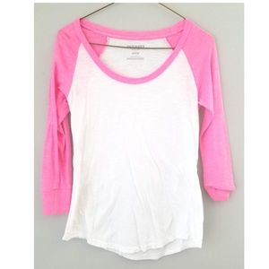 Old Navy pink baseball tee size XS